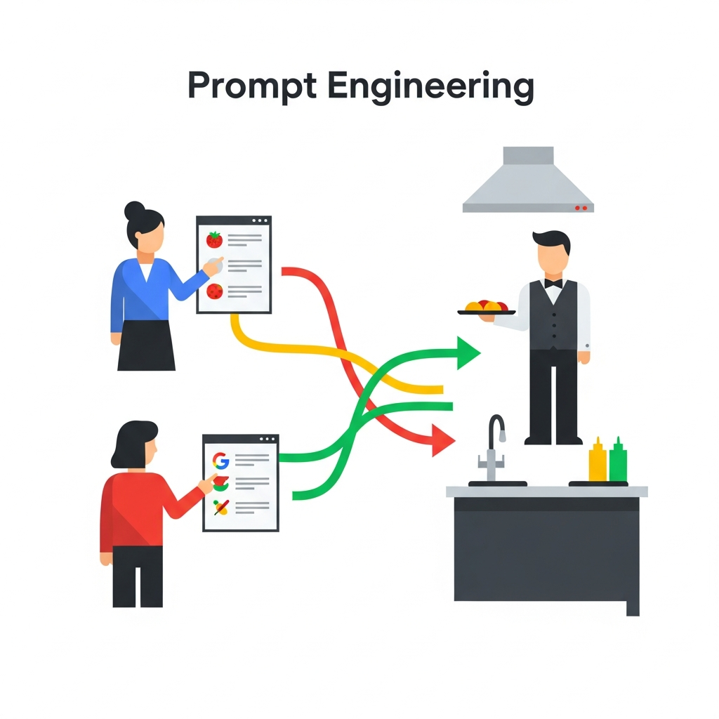 レストラン注文の比喩イメージ