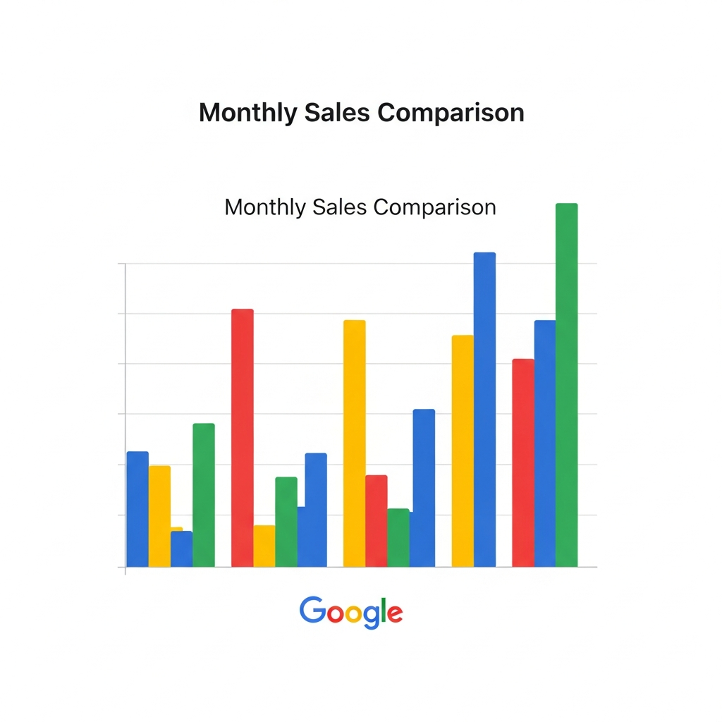 棒グラフ: 月別売上比較